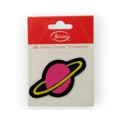 Aplicación Bordada Planeta Rosa