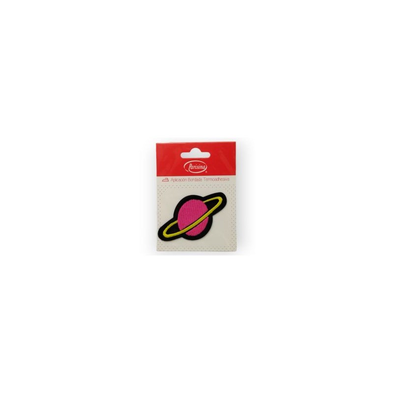 Aplicación Bordada Planeta Rosa