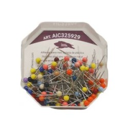 Alfiler de Acero Inoxidable Surtido 32 mm con cabeza de plástico