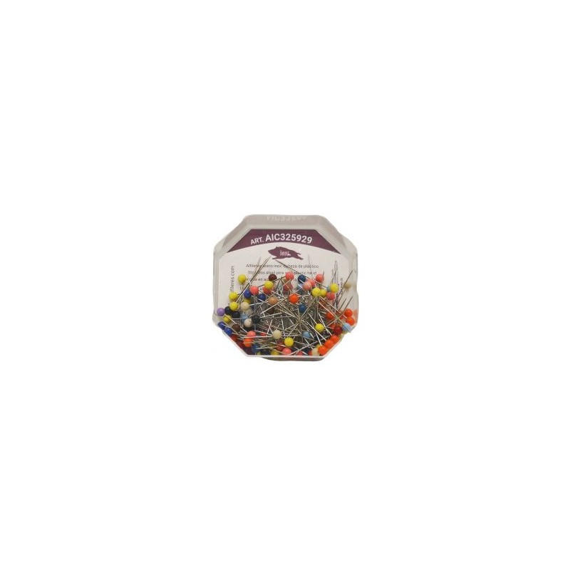 Alfiler de Acero Inoxidable Surtido 32 mm con cabeza de plástico
