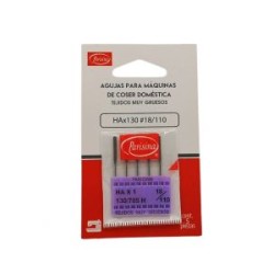 Aguja para Máquina de Coser Acero #18 Tejidos muy gruesos
