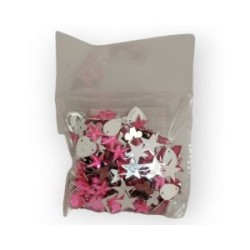 Piedra acrílica para coser Multiformas Rosa