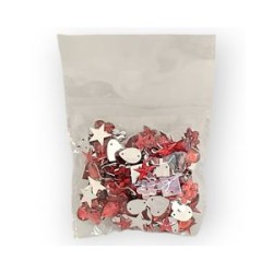 Piedra acrílica para coser Multiformas Rojo