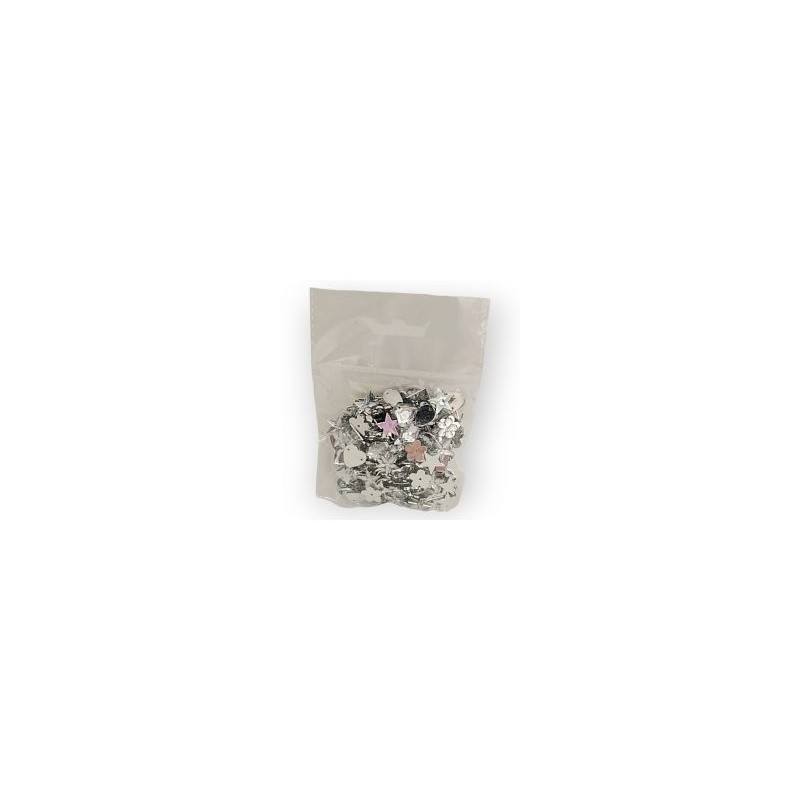 Piedra acrílica para coser Multiformas Plata