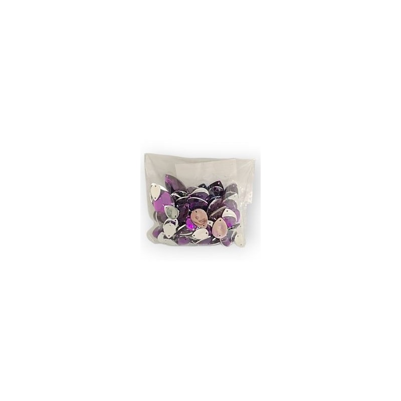 Piedra acrílica para coser Gota Morado