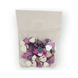 Piedra acrílica para coser Corazon Morado