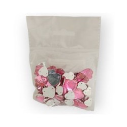 Piedra acrílica para coser Corazon Rosa