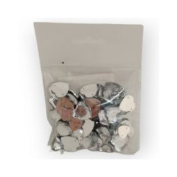 Piedra acrílica para coser Corazon Plata