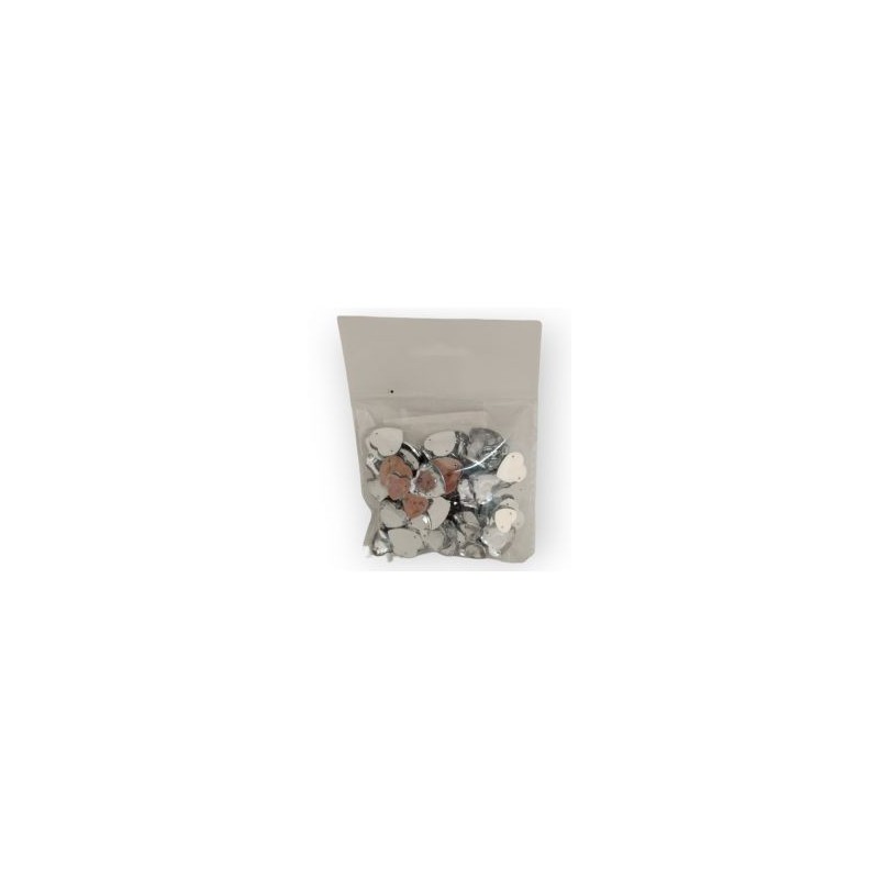Piedra acrílica para coser Corazon Plata
