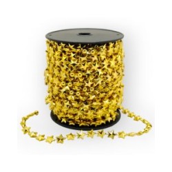 Cuentas en Rollo Oro Estrellas 10 mm