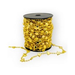 Cuentas en Rollo Oro Estrellas 4 mm