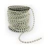 Cuentas en Rollo Plata Perla Oval 8 mm