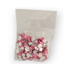 Piedra acrílica para coser Redondo Rosa