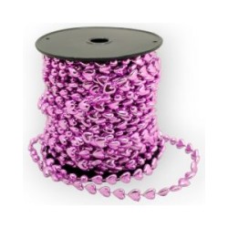 Cuentas en Rollo Rosa Corazones 9 mm