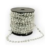 Cuentas en Rollo Plata Corazones 9 mm