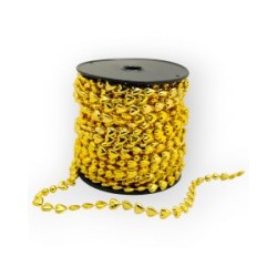 Cuentas en Rollo Oro Corazones 9 mm