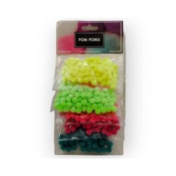 Tarjeta de Pom Poms Neón 8 mm