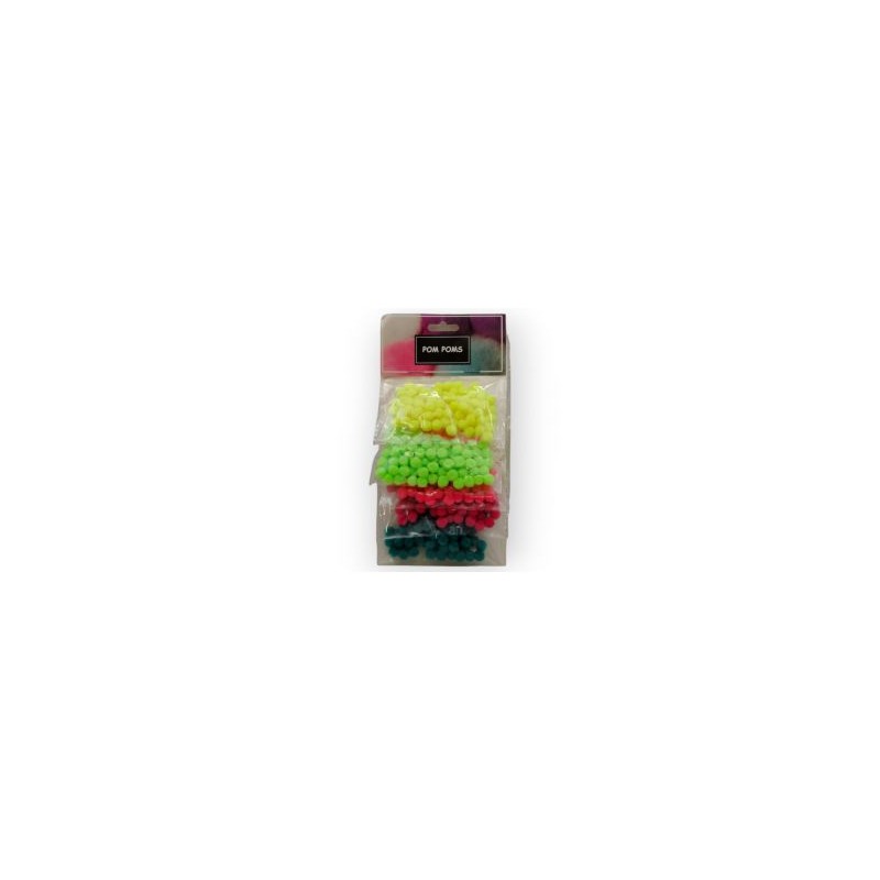 Tarjeta de Pom Poms Neón 8 mm
