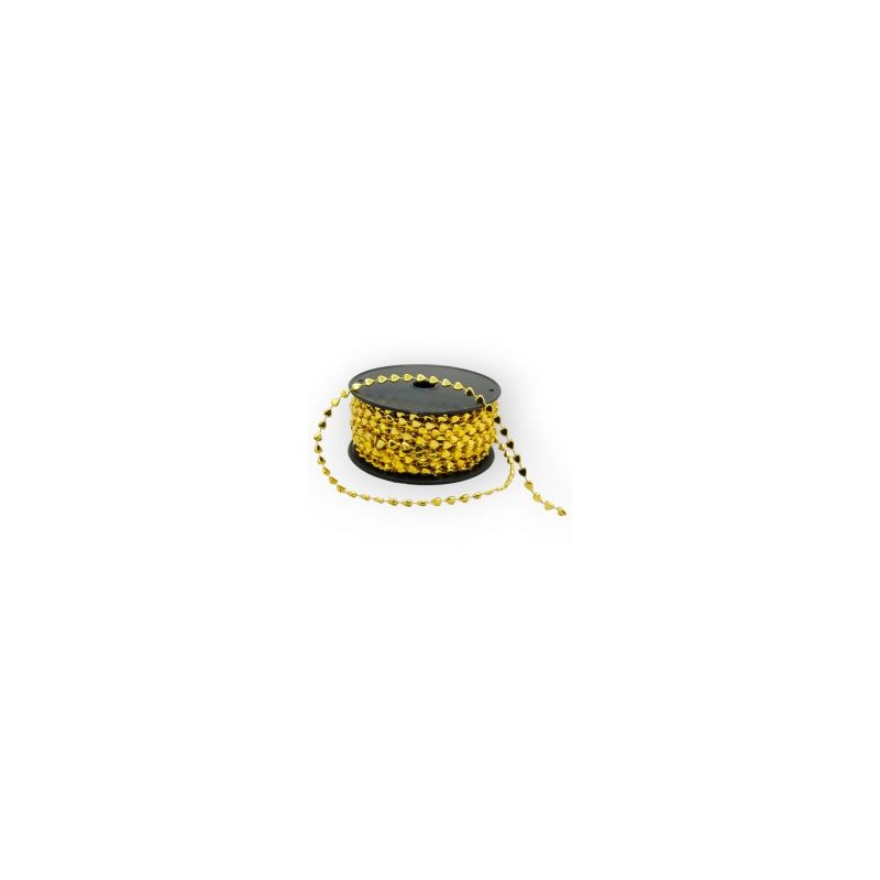 Cuentas en Rollo Oro Corazones 5 mm