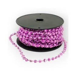 Cuentas en Rollo Rosa Corazones 5 mm