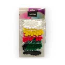 Tarjeta de Pom Poms Básicos 8 mm
