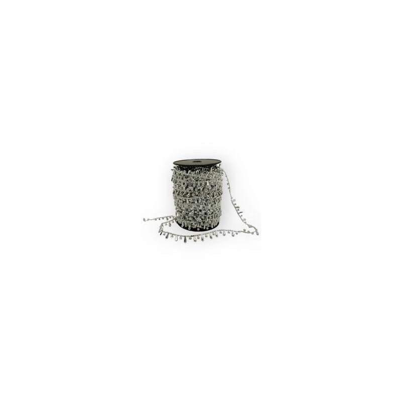 Cuentas en Rollo Plata Gota 10 mm