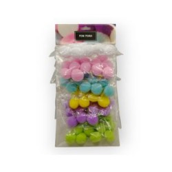 Tarjeta de Pom Poms Pastel 25 mm
