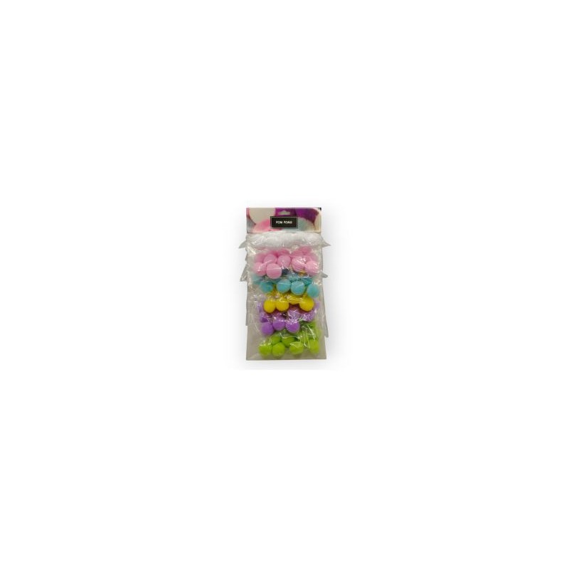 Tarjeta de Pom Poms Pastel 25 mm