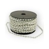 Cuentas en Rollo Plata Semi Círculo 6 mm