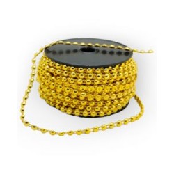 Cuentas en Rollo Oro Semi Círculo 6 mm
