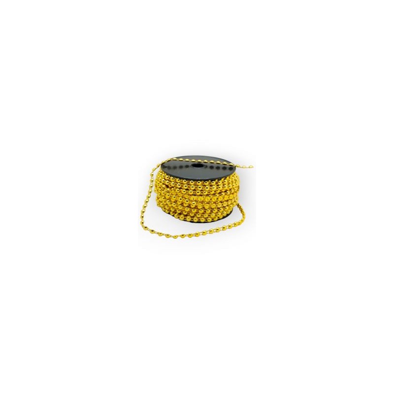 Cuentas en Rollo Oro Semi Círculo 6 mm