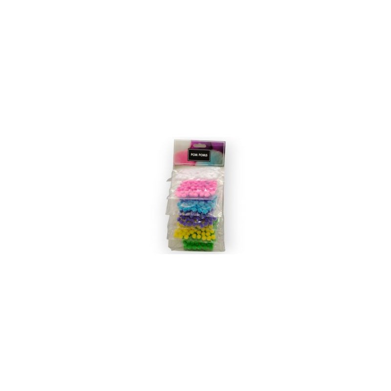Tarjeta de Pom Poms Pastel 8 mm