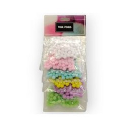 Tarjeta de Pom Poms Iridiscentes 13 mm