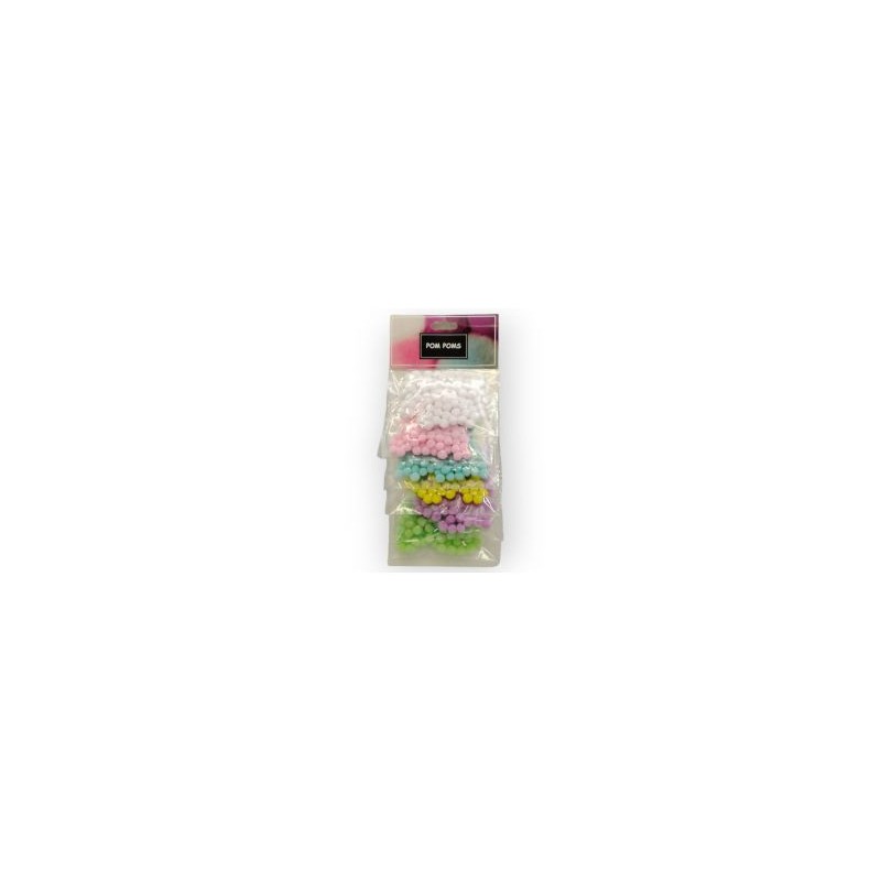 Tarjeta de Pom Poms Iridiscentes 13 mm