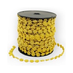 Cuentas en Rollo Oro Flor 8 mm