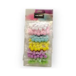 Tarjeta de Pom Poms Iridiscentes 8 mm