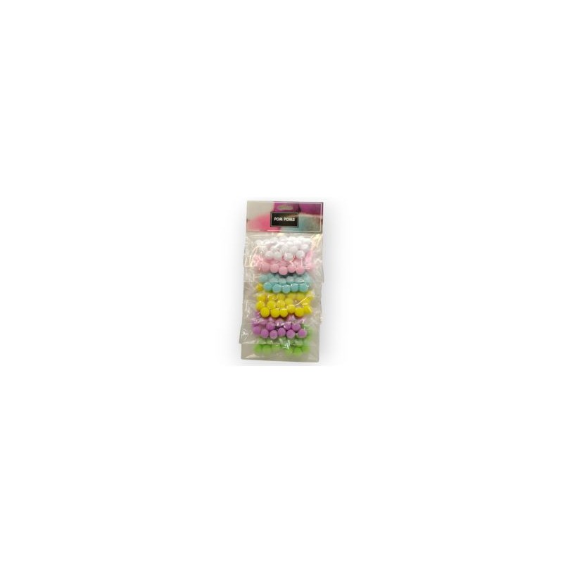 Tarjeta de Pom Poms Iridiscentes 8 mm