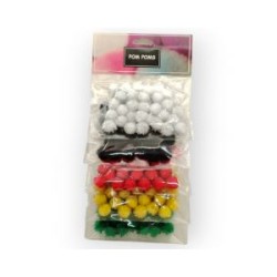 Tarjeta de Pom Poms Metálicos Básicos 13 mm