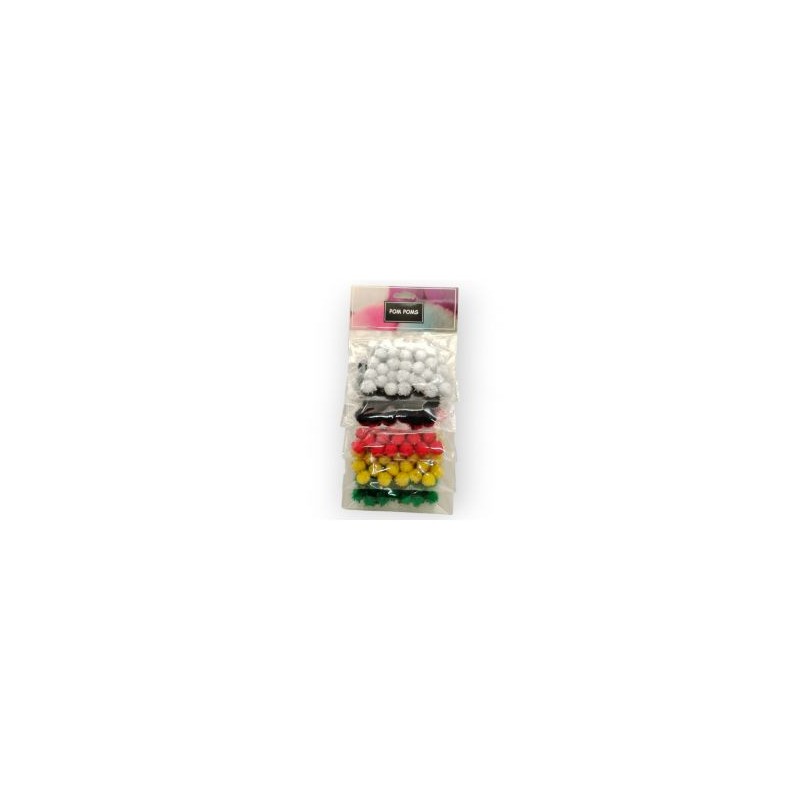 Tarjeta de Pom Poms Metálicos Básicos 13 mm