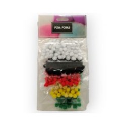 Tarjeta de Pom Poms Metálicos Básicos 8 mm