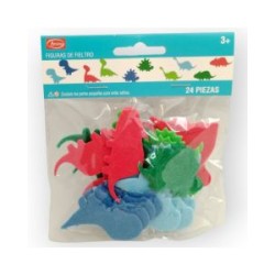 Figura de Fieltro con Adhesivo Dinosaurios