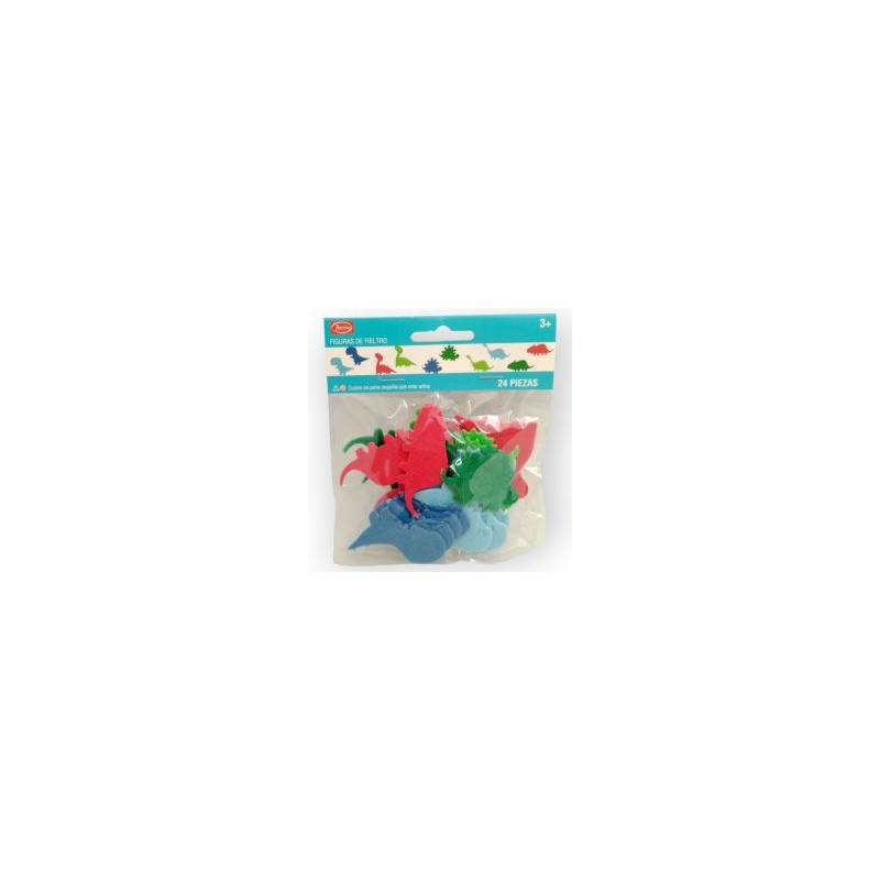 Figura de Fieltro con Adhesivo Dinosaurios
