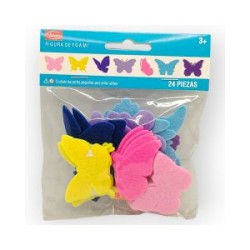 Figura de Fieltro con Adhesivo Mariposas