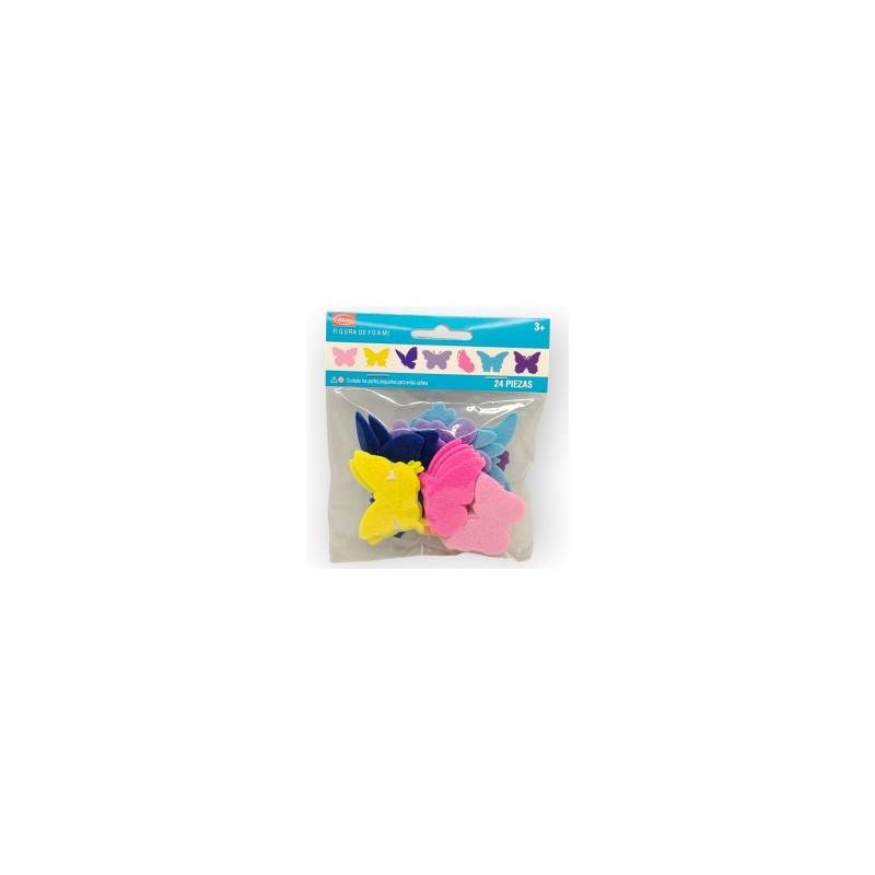 Figura de Fieltro con Adhesivo Mariposas