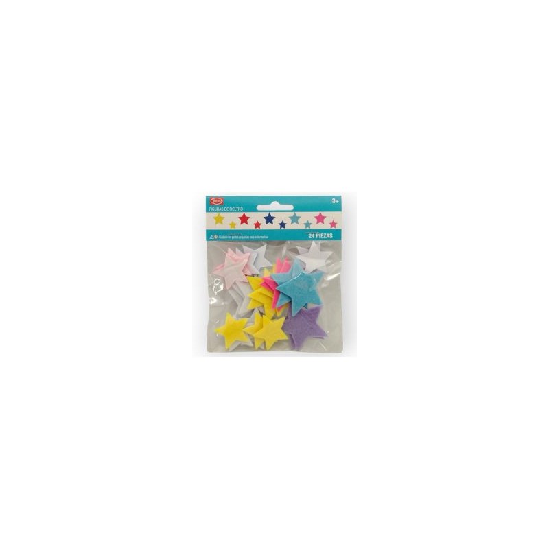 Figura de Fieltro con Adhesivo Estrellas