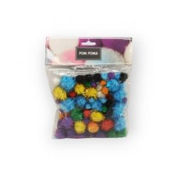 Pom poms Multicolor Iris Multitamaño