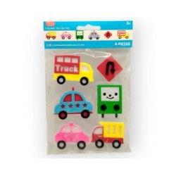 Figura de Fieltro con Adhesivo Autotransportes