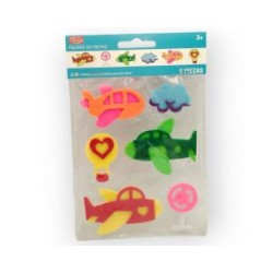 Figura de Fieltro con Adhesivo Aviones