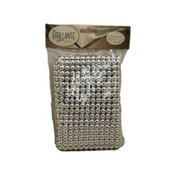 Perla Plana en Rollo Plata 8 mm