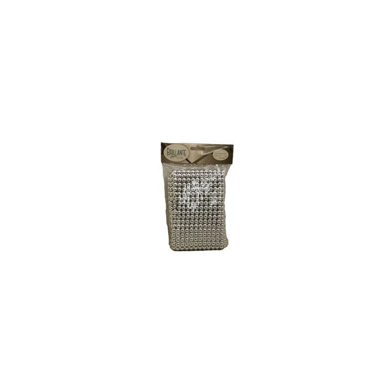 Perla Plana en Rollo Plata 8 mm